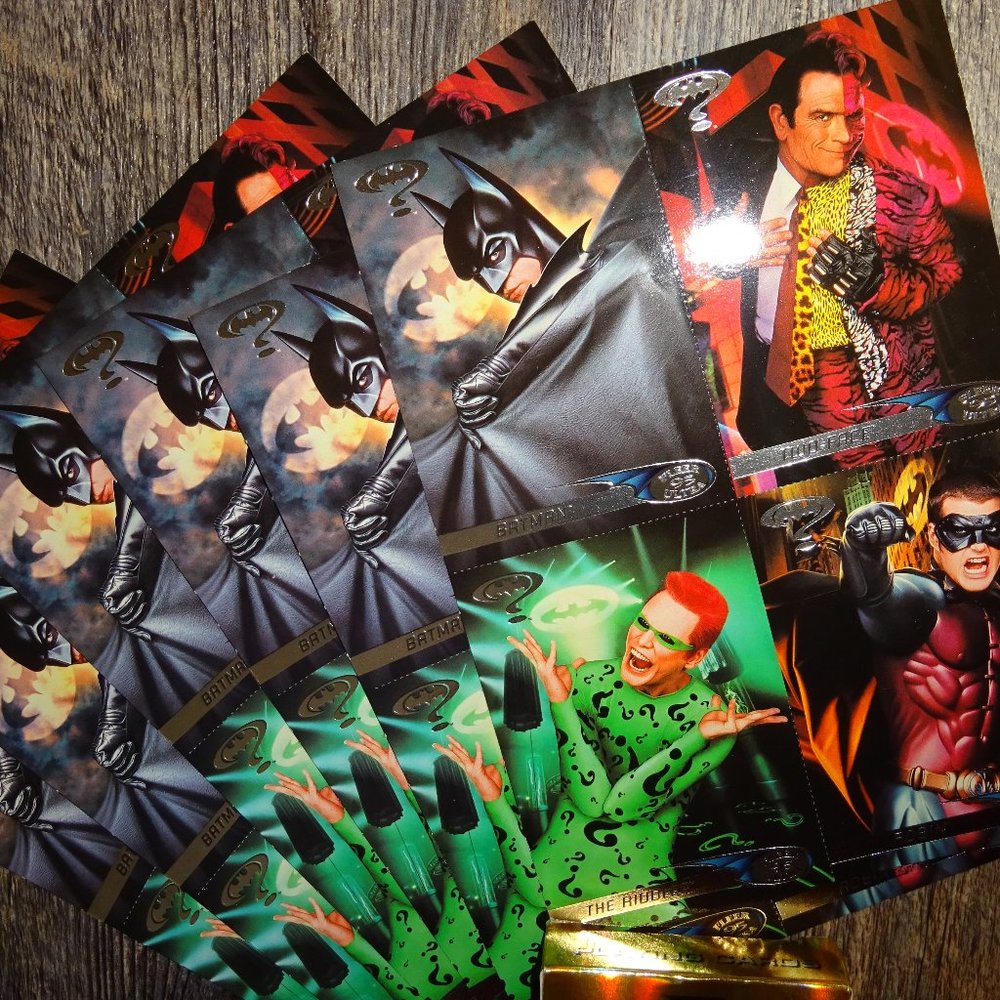 Qty 4 ..uncut BATMAN forever sheets from 1995